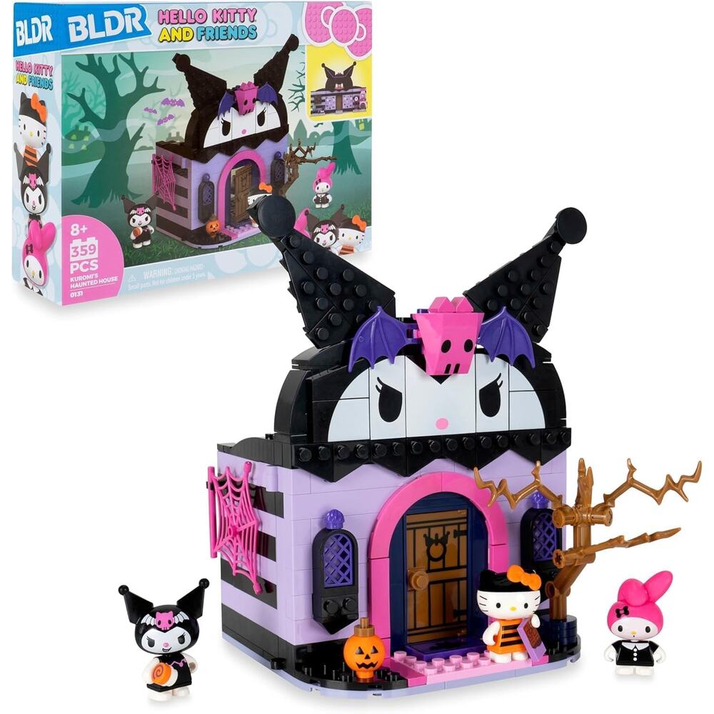 BLDR Medium  Hello Kitty and Friends Kuromi’s Haunted House Building Set NWT